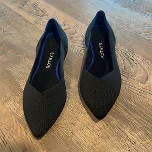 Rothy’s point black flats size 8.5 only worn once